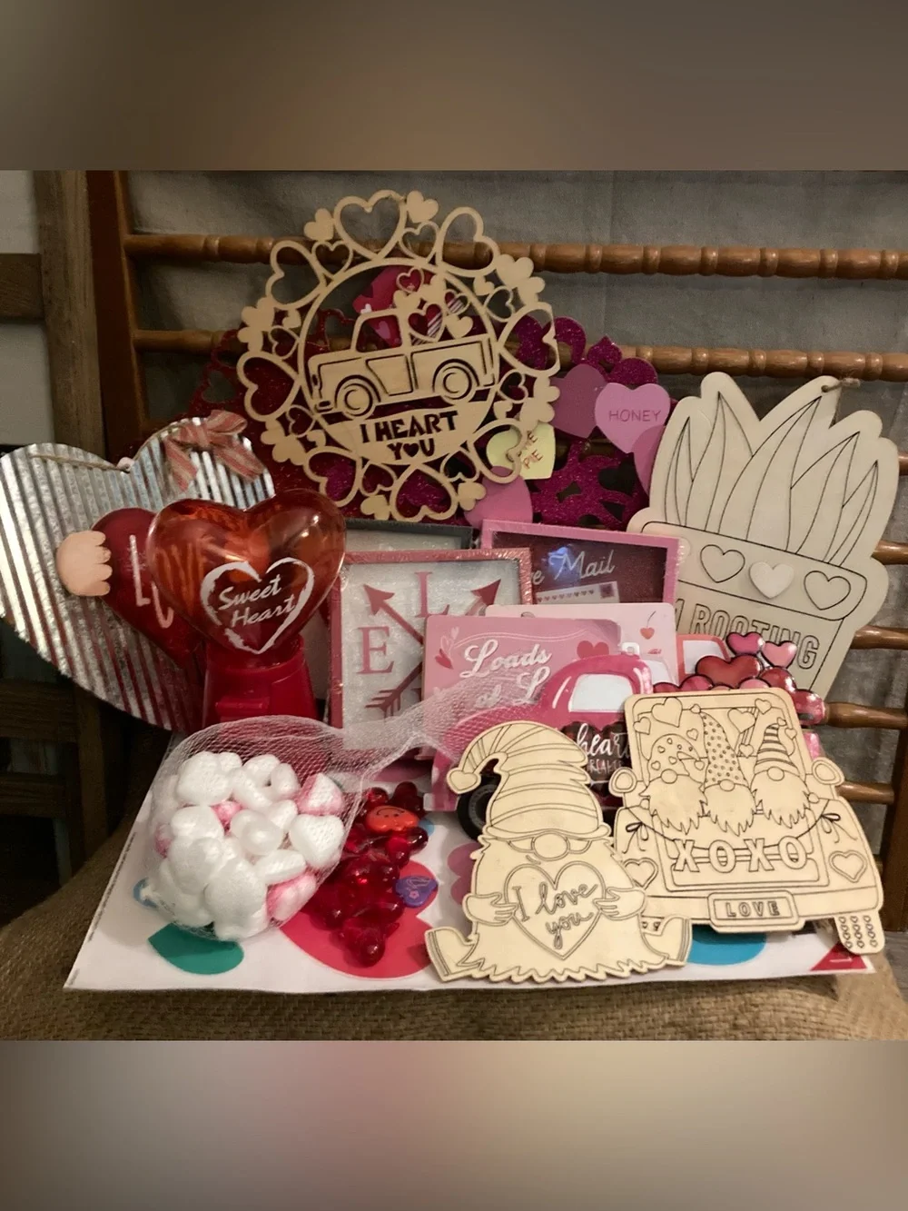 Bundle of valentine craft items